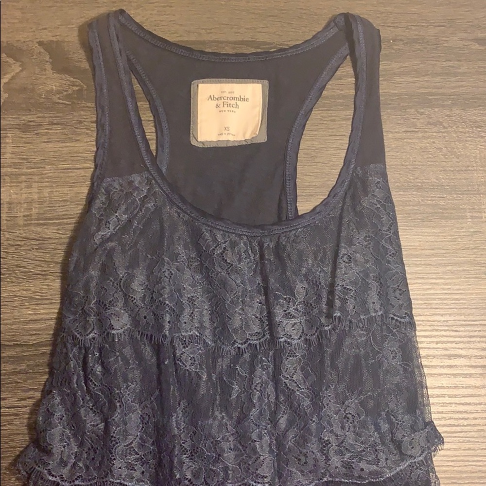 Navy lace tank top